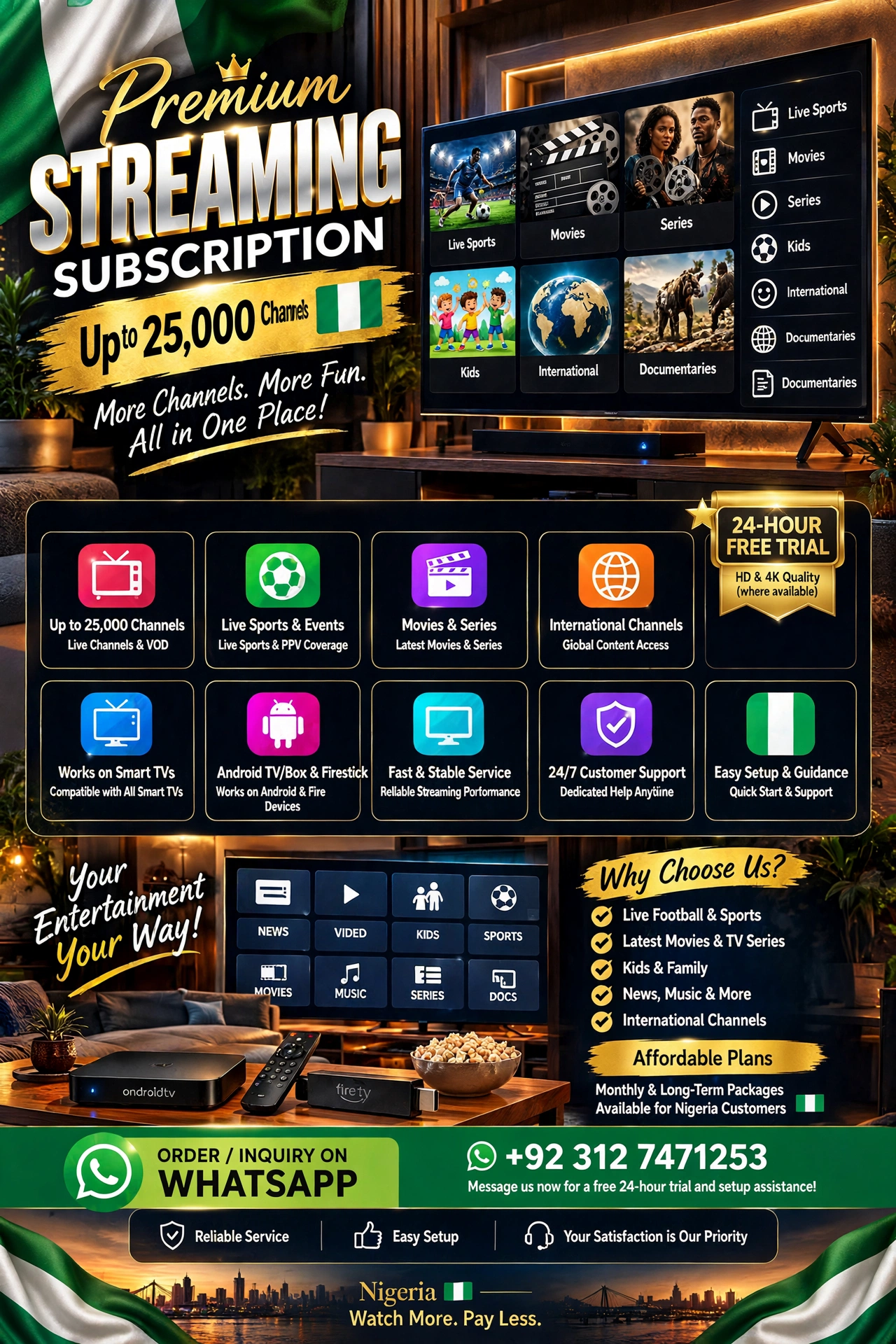 Premium Streaming Subscription &ndash; 24-Hour Free Trial | GLOBAL Nigeria